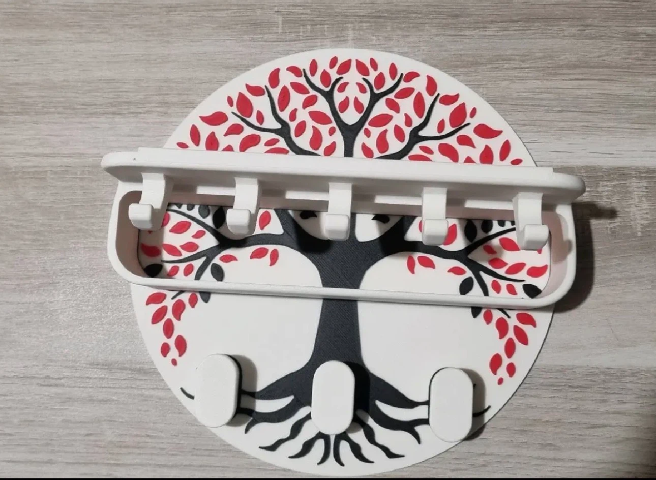 Wall Mounted Key Holder with Shelf