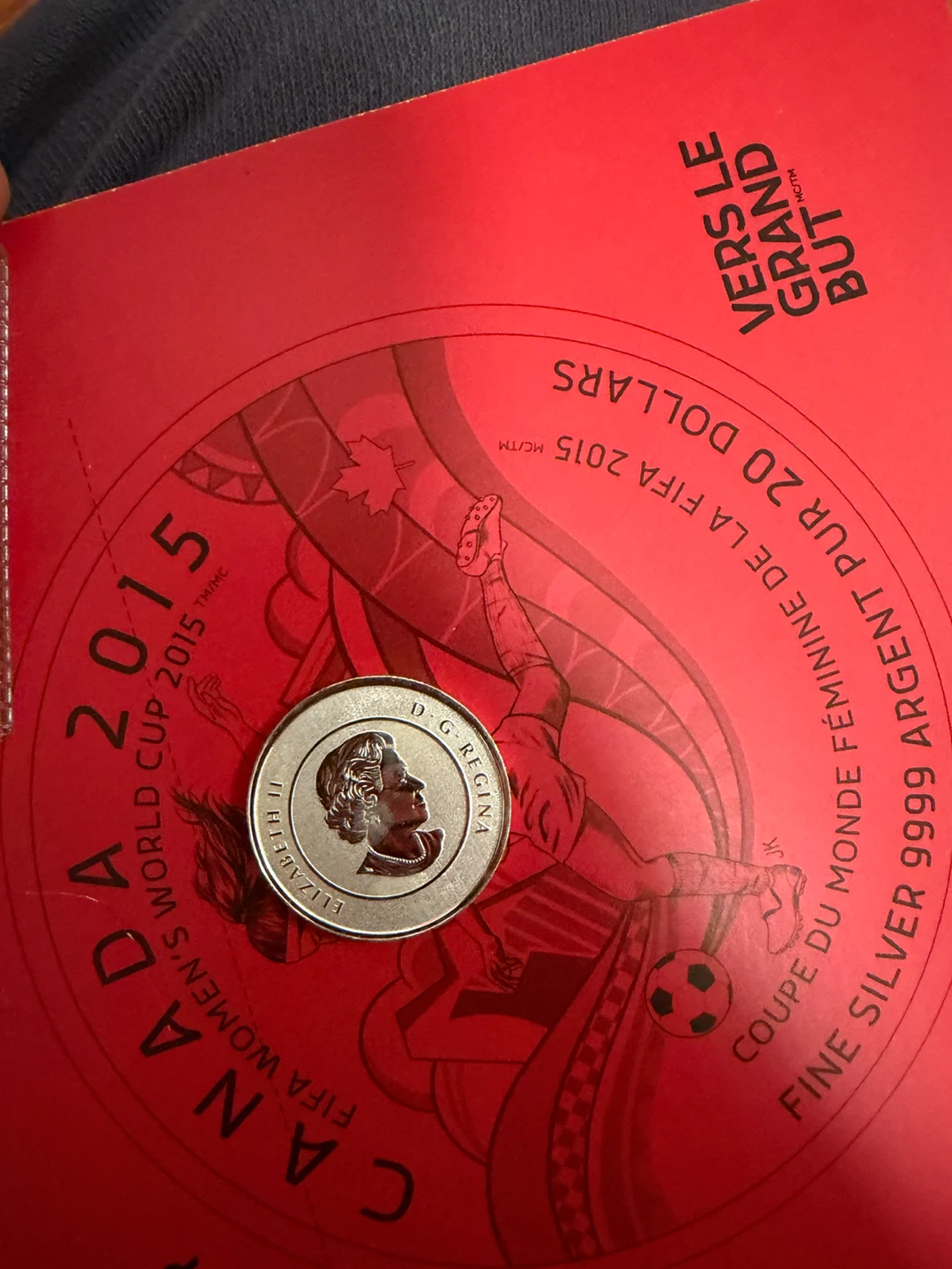 2015 FIFA Women's World Cup $20 Fine Silver Coin - photo 2