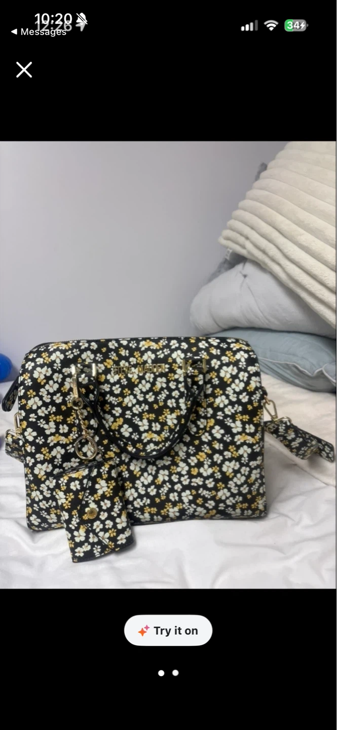Steve Madden Floral Dome Satchel with Pouch
