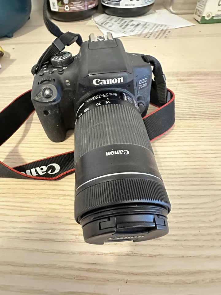 Canon EOS 750D double lens kit (18-55mm+ 55-250mm) + bag
