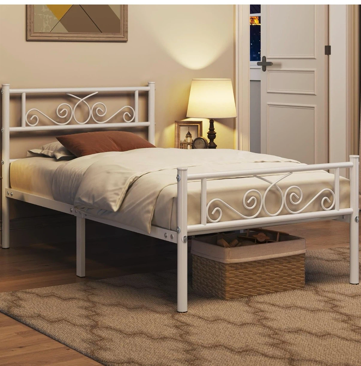 Twin Bed + Mattress + Duvet – Great Condition - photo 2