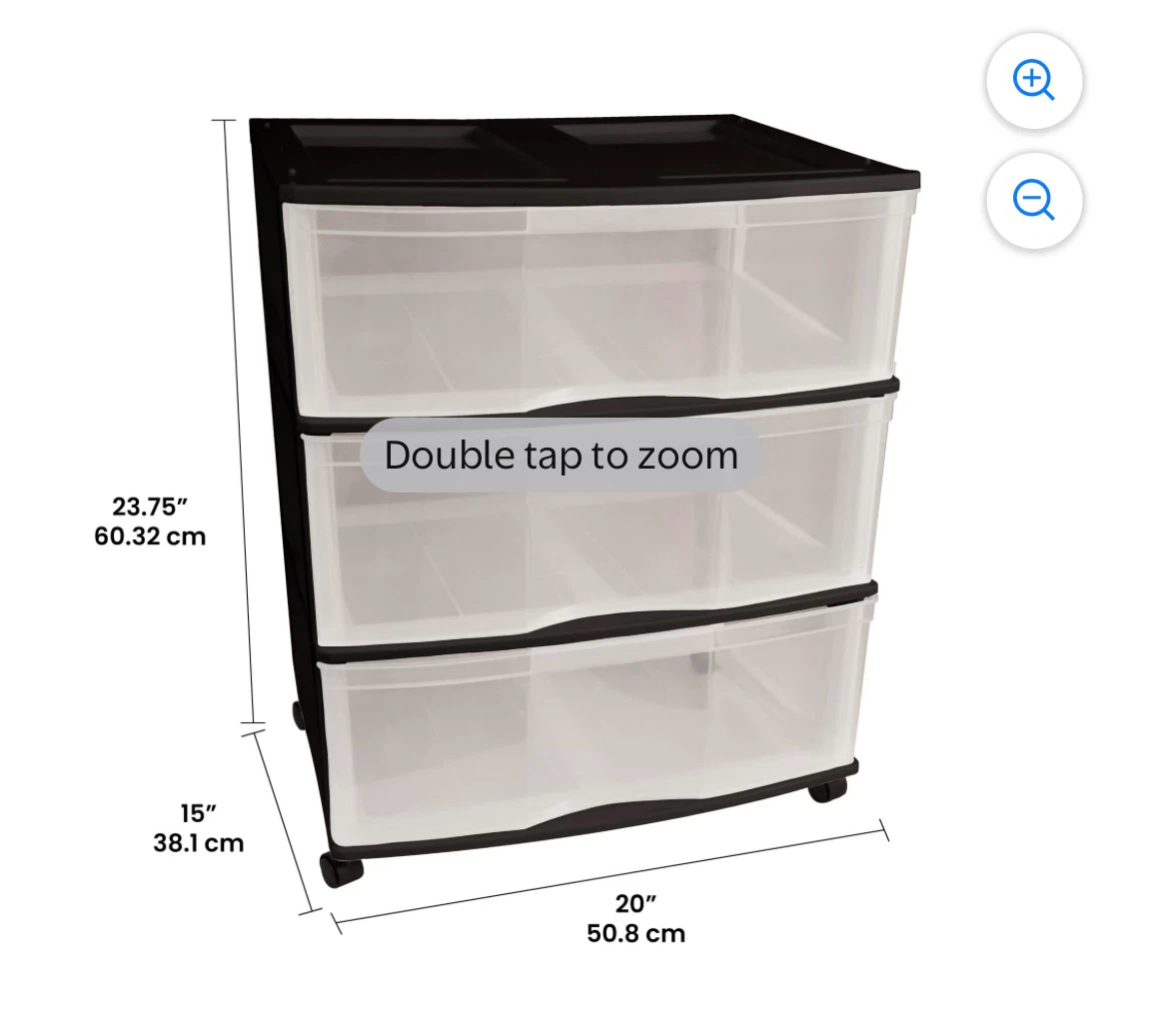 3-Drawer Storage Cart