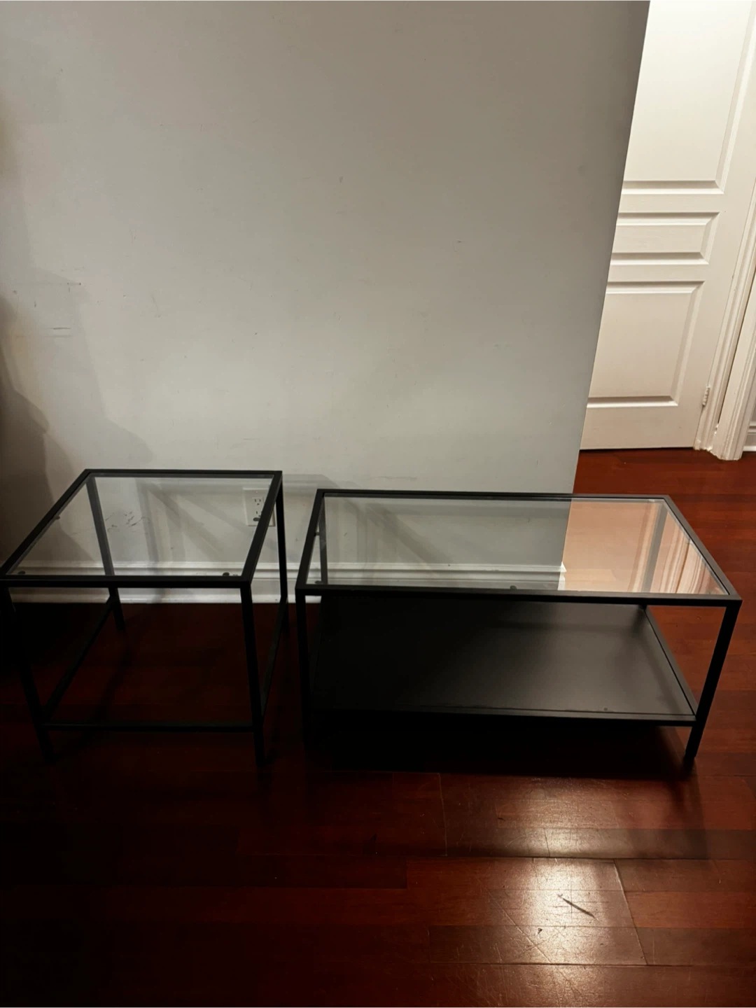 Modern Glass Coffee Table Set – 2 Pieces
