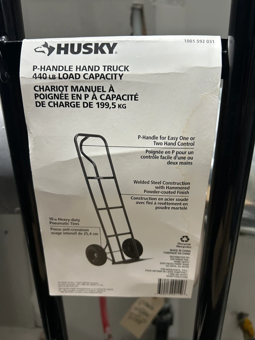 Husky P-Handle Hand Truck - 440 lb Load Capacity - photo 2