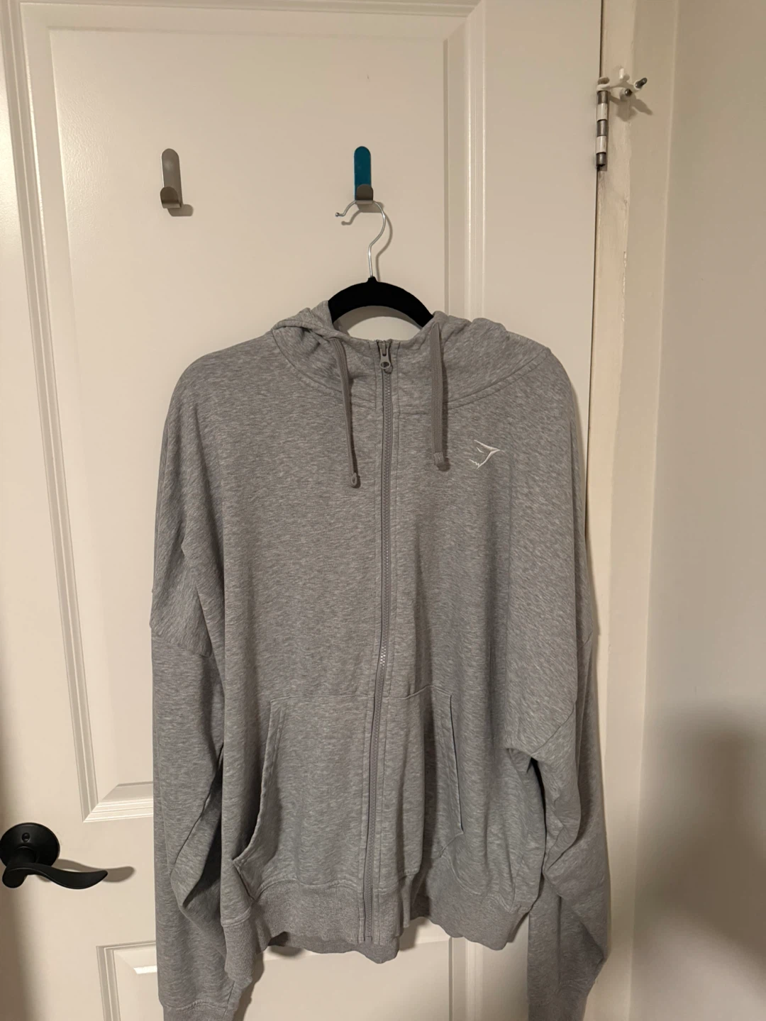 Gymshark Zip-Up Hoodie - Size XXL - black and grey