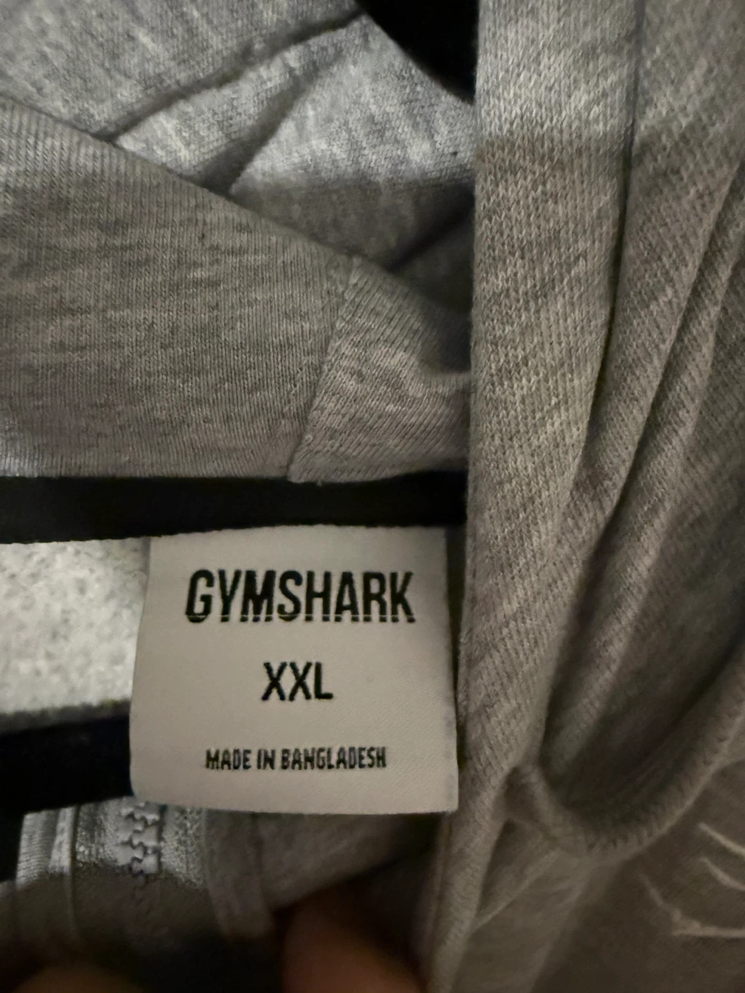 Gymshark Zip-Up Hoodie - Size XXL - black and grey - photo 3