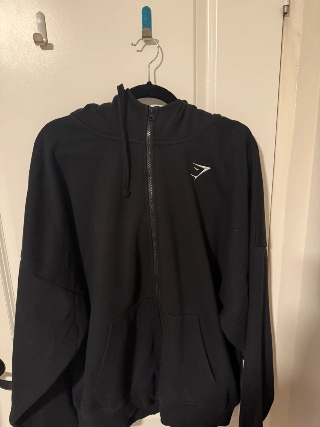 Gymshark Zip-Up Hoodie - Size XXL - black and grey - photo 4