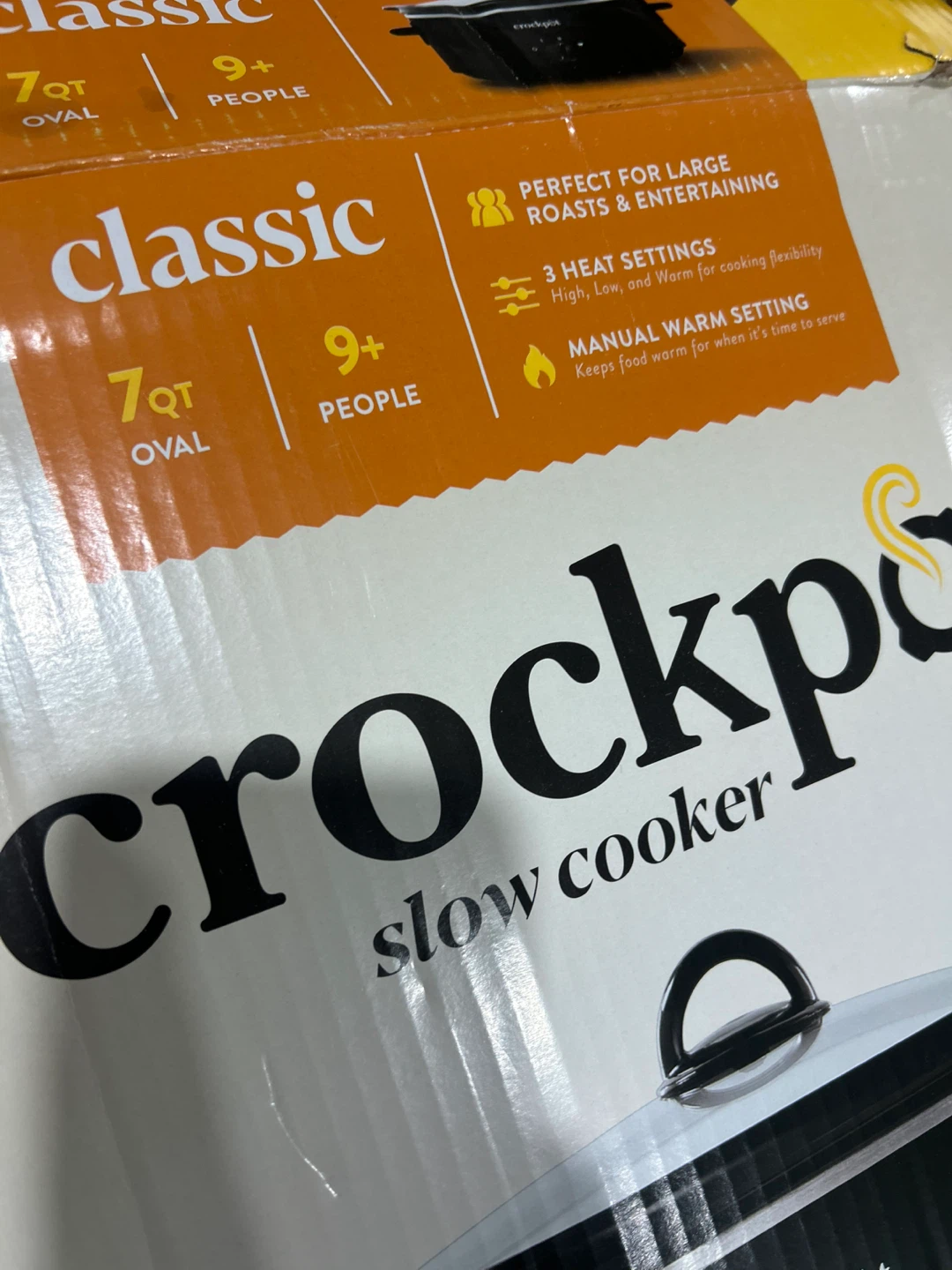 Crock-Pot Classic 7QT Oval Slow Cooker - Black Stainless Steel