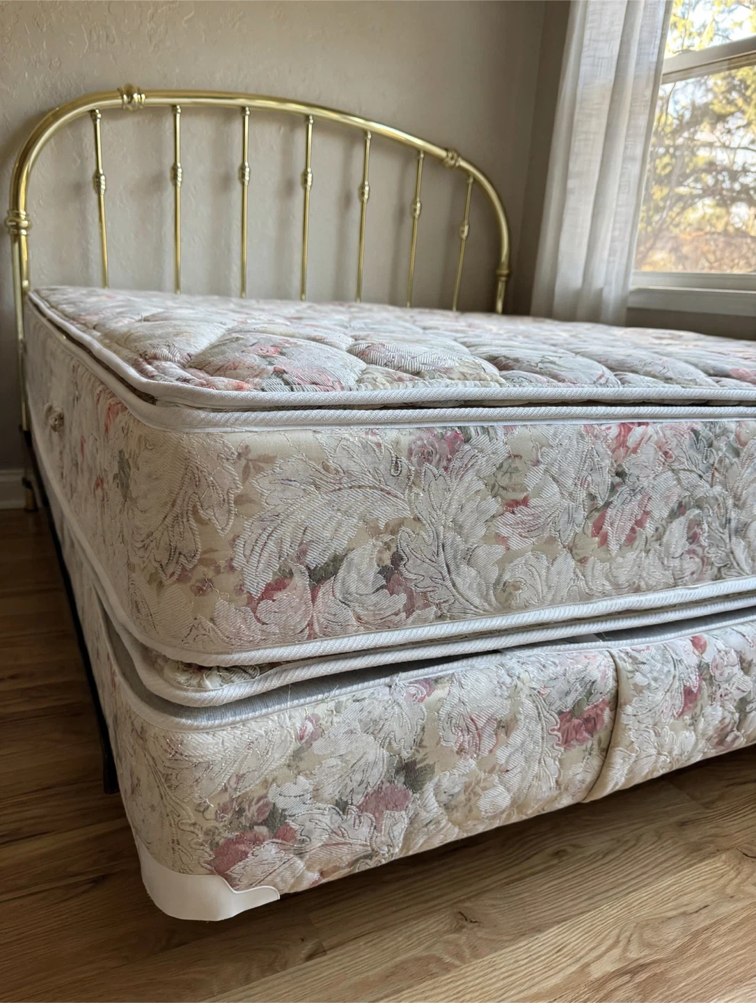 Vintage Brass KING Bed Set with Mattress & Box Spring - photo 3