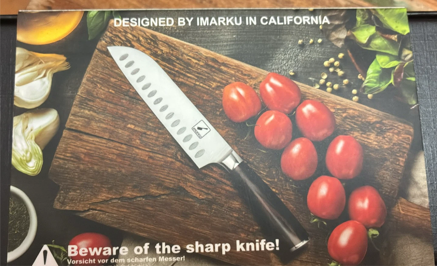 New Imarku 7 Inch Japanese Stainless Santoku Knife