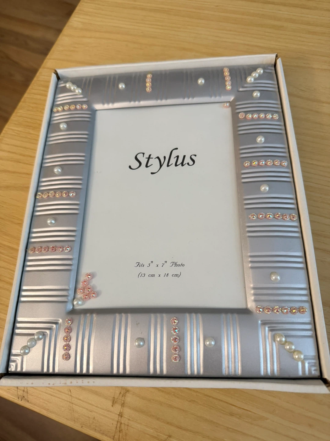Stylus Silver Embellished Picture Frame 5" x 7"