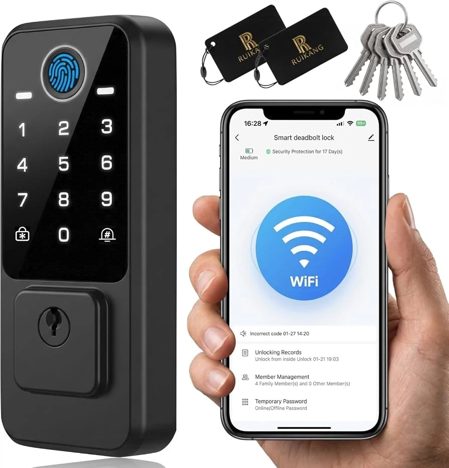 🔥 Brand NEW – WiFi Smart Door Lock | Fingerprint & Keyless Entry
