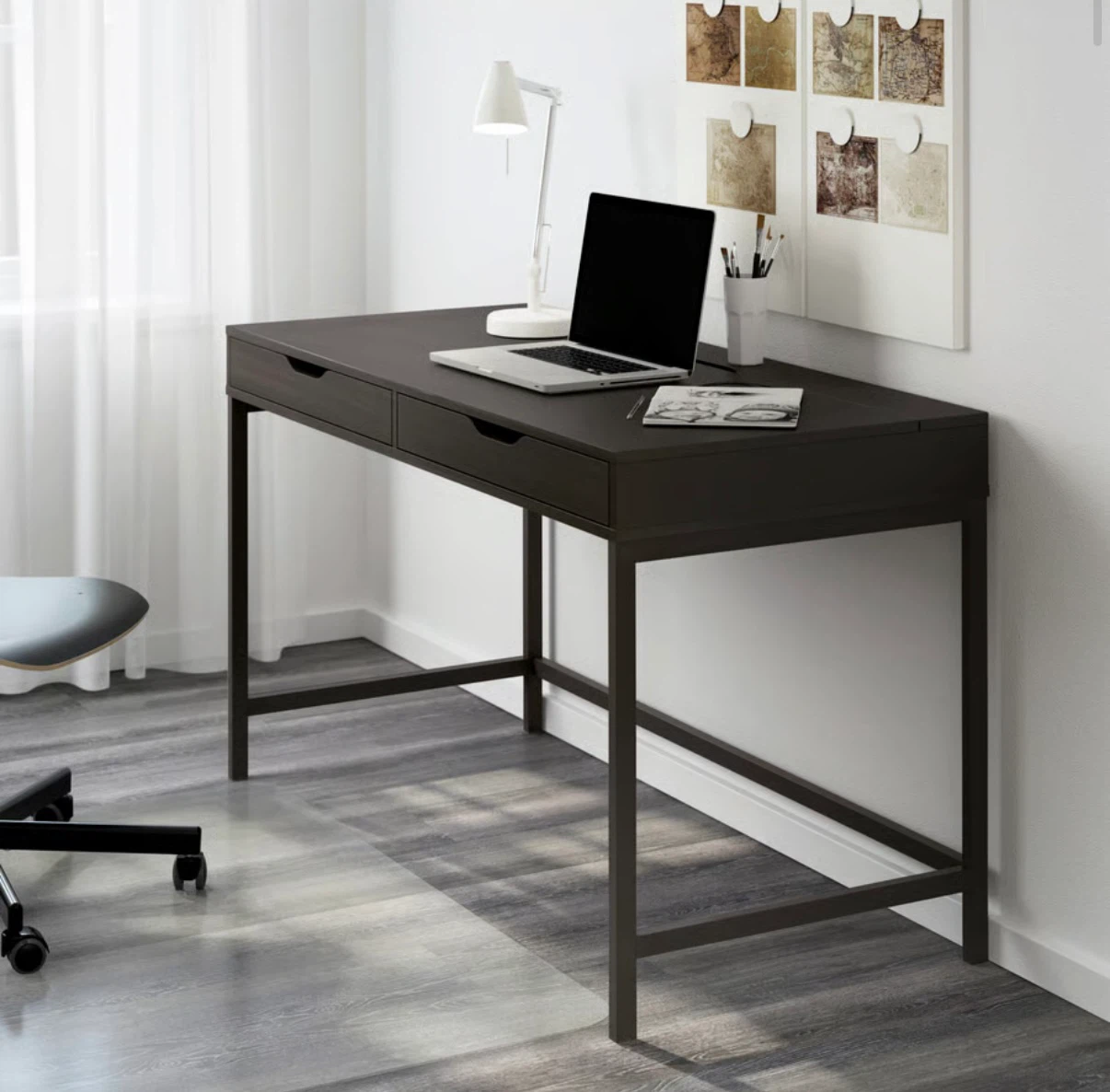 Black Desk with Two Drawers - photo 5