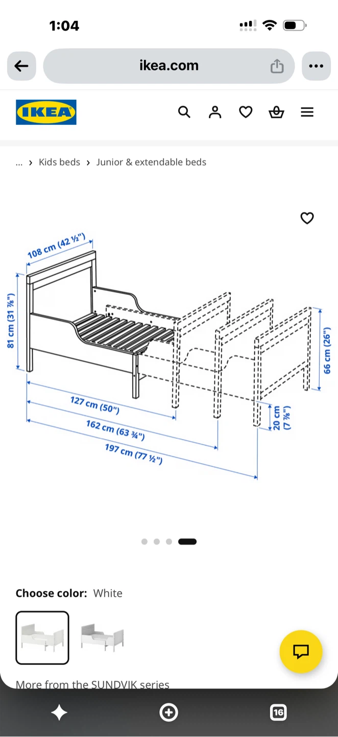 White Toddler Bed and mattress - photo 5