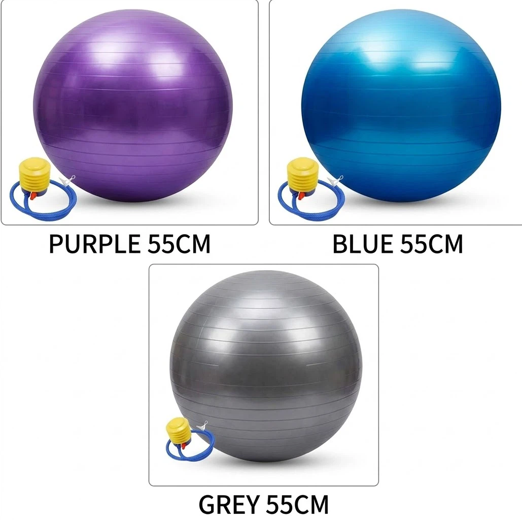 Brand New 55cm Yoga Exercise Balls Lot (100 Pcs)