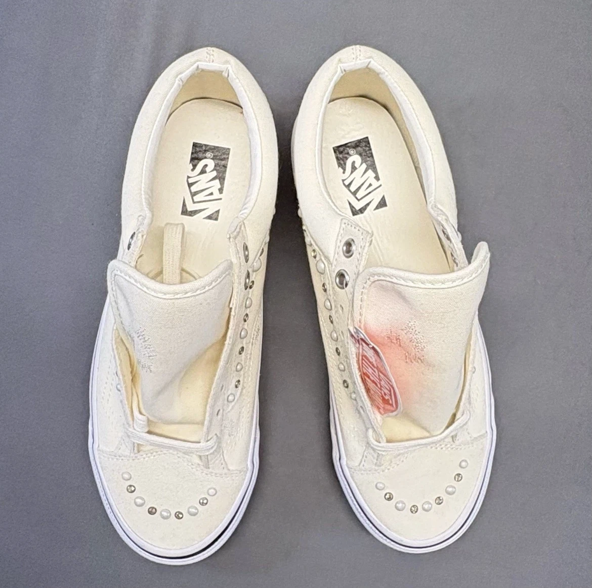 Vans Off The Wall Studded Cream Sneakers - photo 2