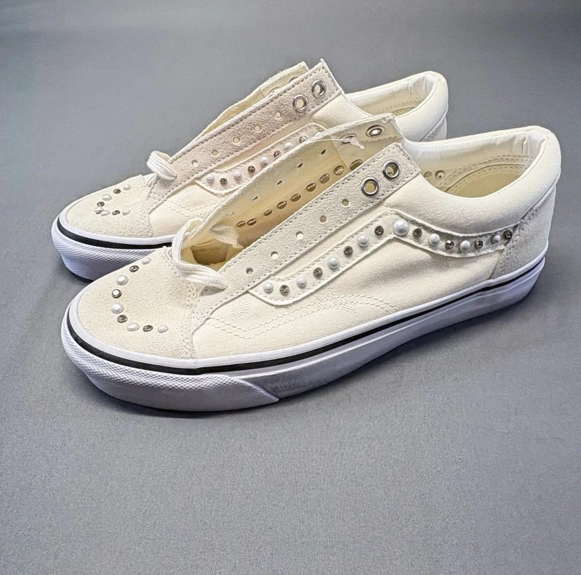 Vans Off The Wall Studded Cream Sneakers - photo 3