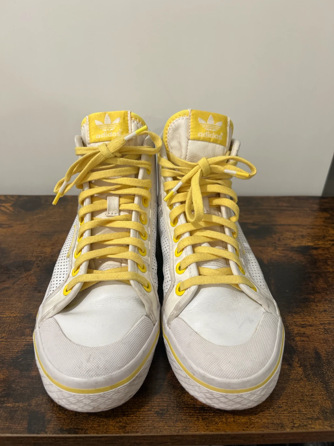 Adidas High Top Sneakers - White/Yellow - photo 2