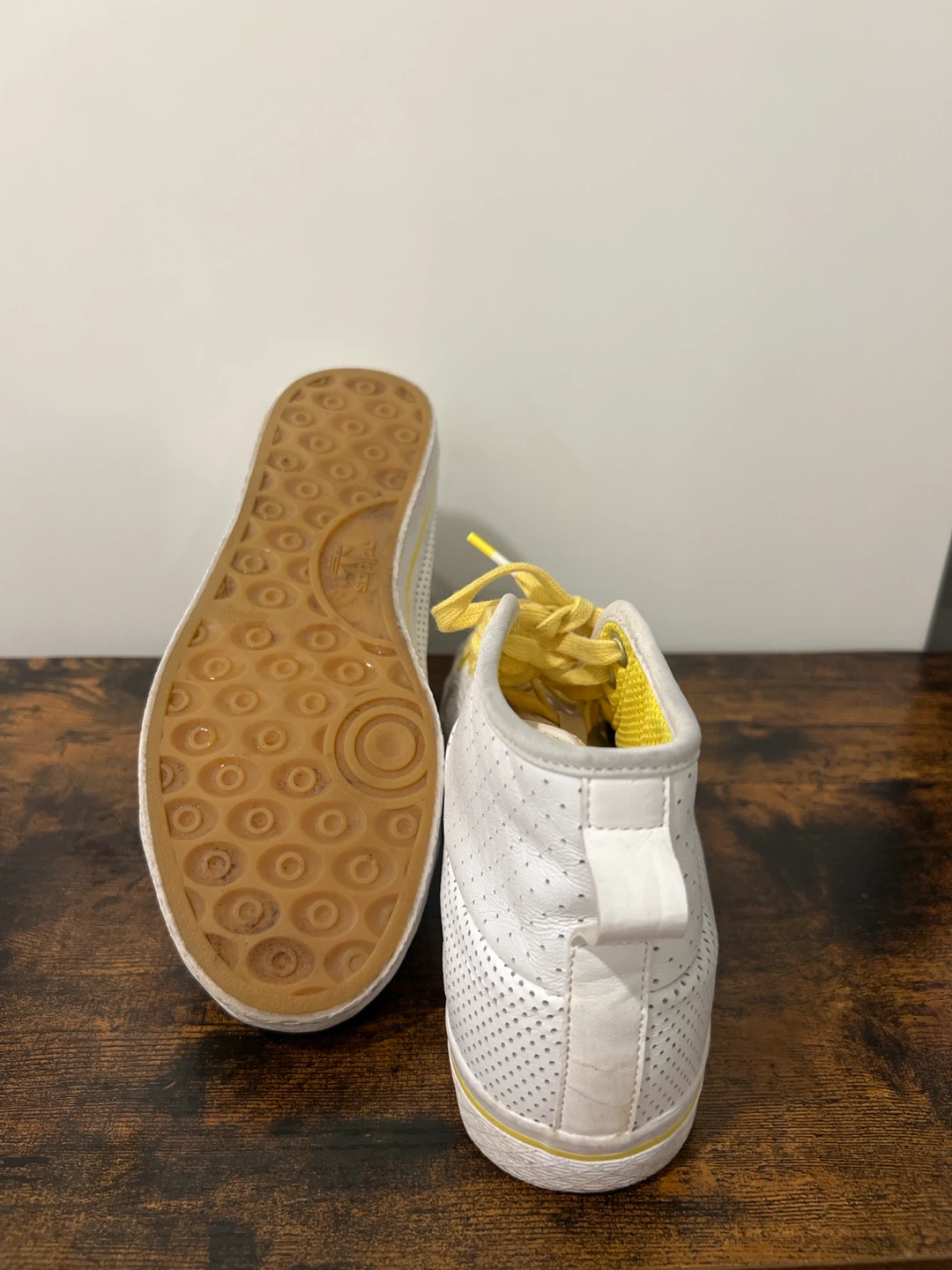 Adidas High Top Sneakers - White/Yellow - photo 4