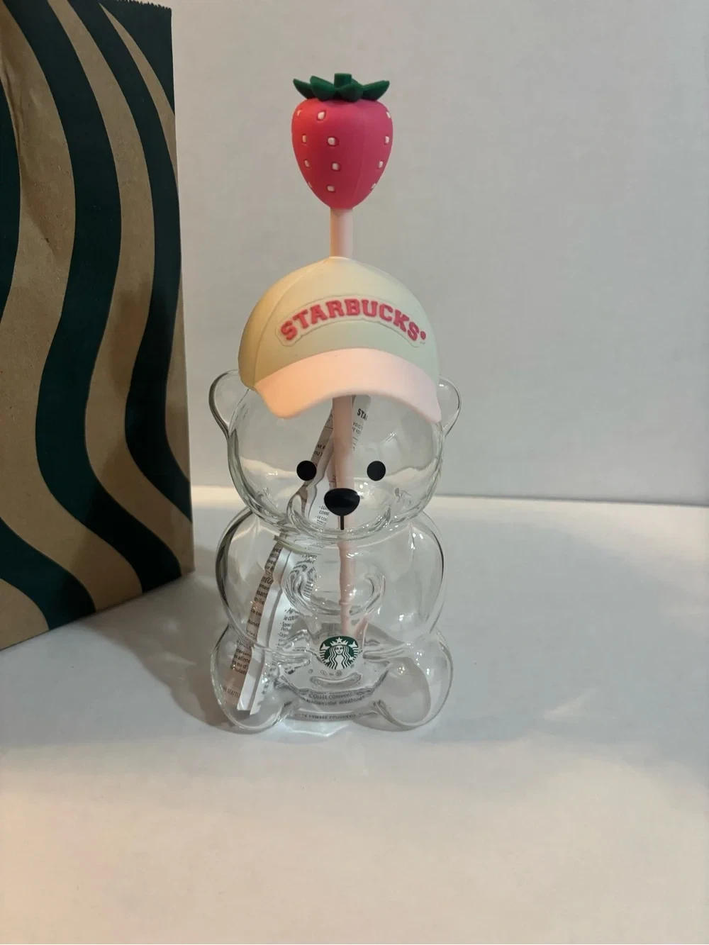 2 starbucks pink bear cups