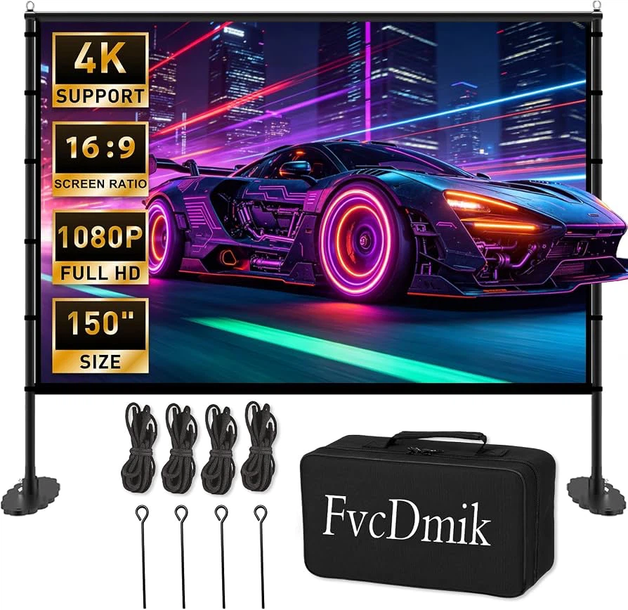 🔥 Brand NEW – 150" Projector Screen with Stand |16:9