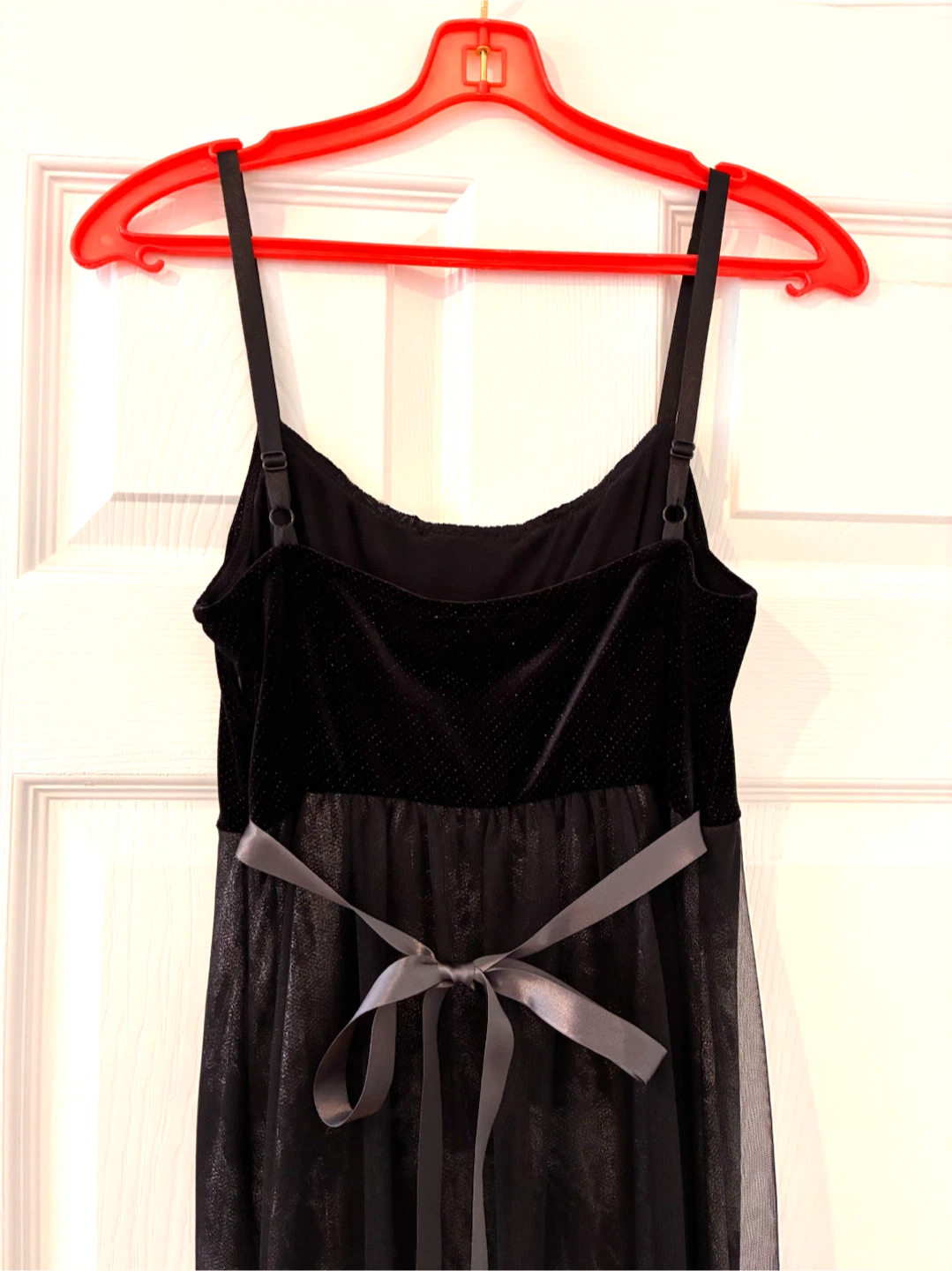 LIKE NEW Elegant Rhinestone Neckline Black Detailed Trim Dress - photo 5