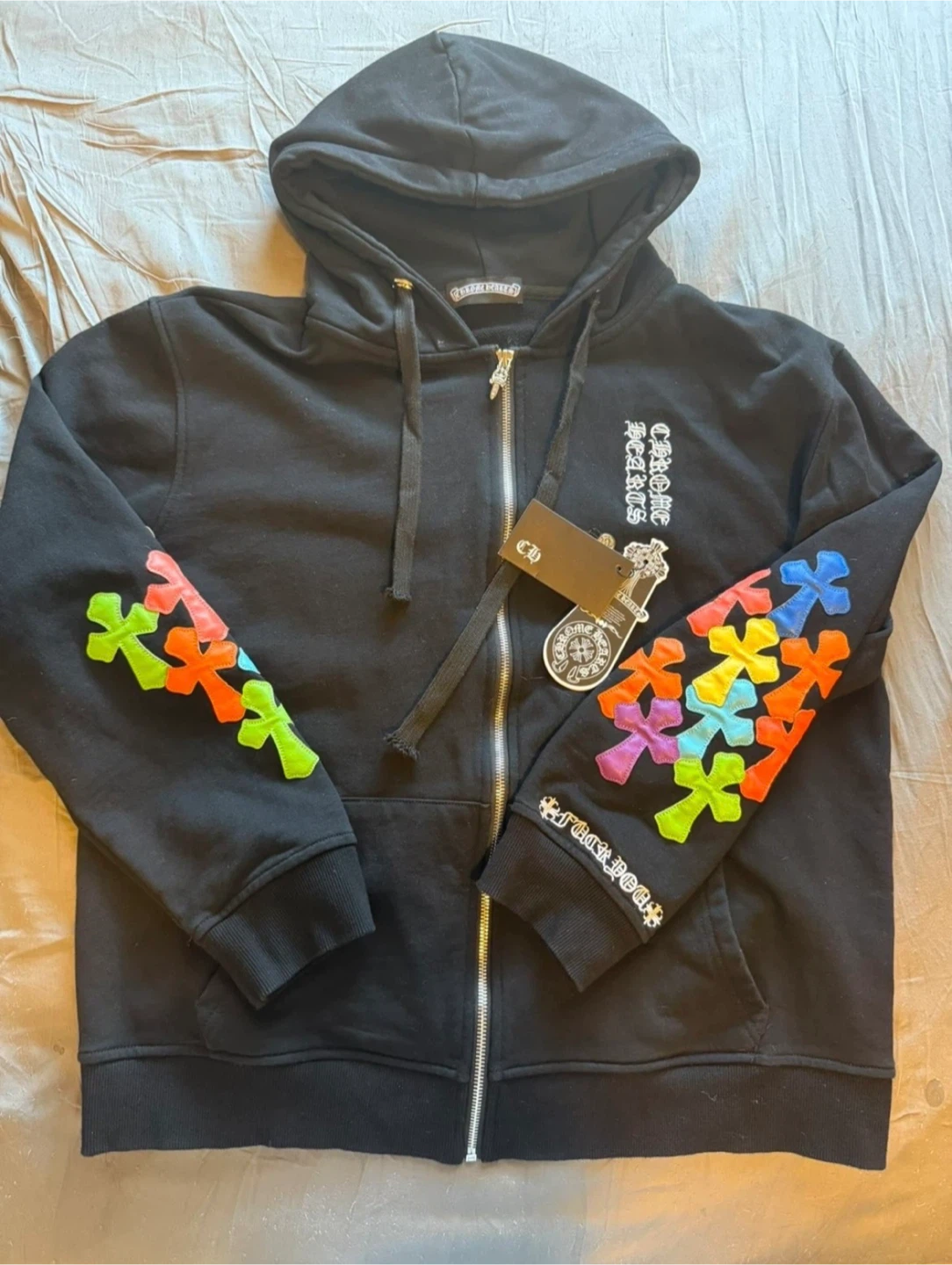 Chrome Hearts Multicolor Cross Zip Hoodie