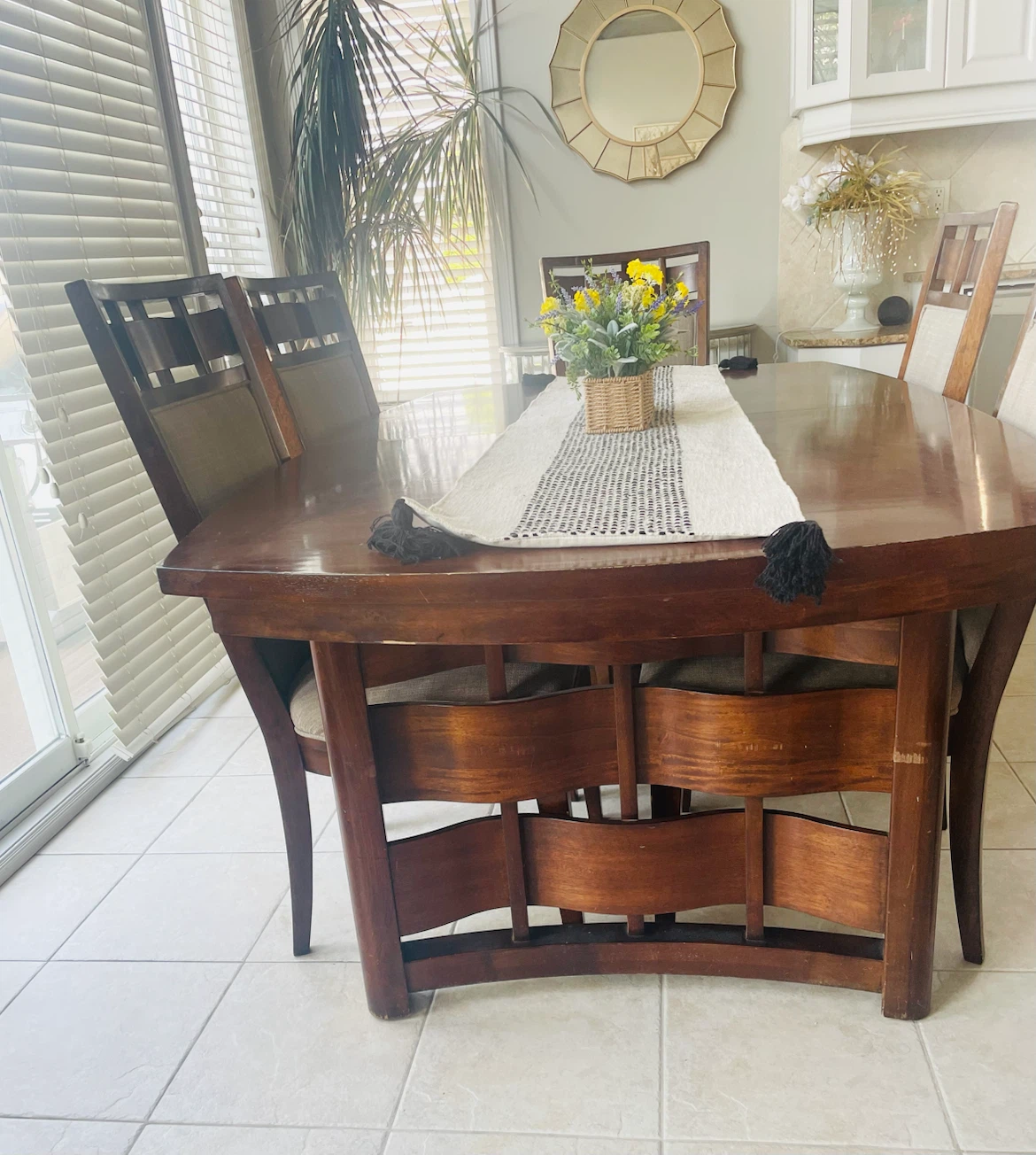 Wooden Dining Table and Chairs Set - photo 3