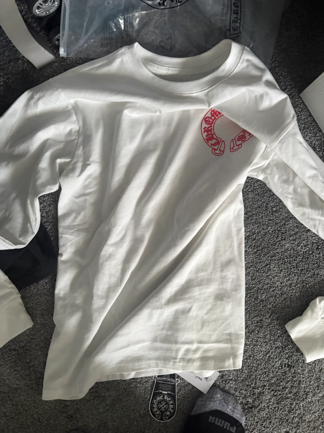 Chrome Hearts White Long Sleeve T-Shirt