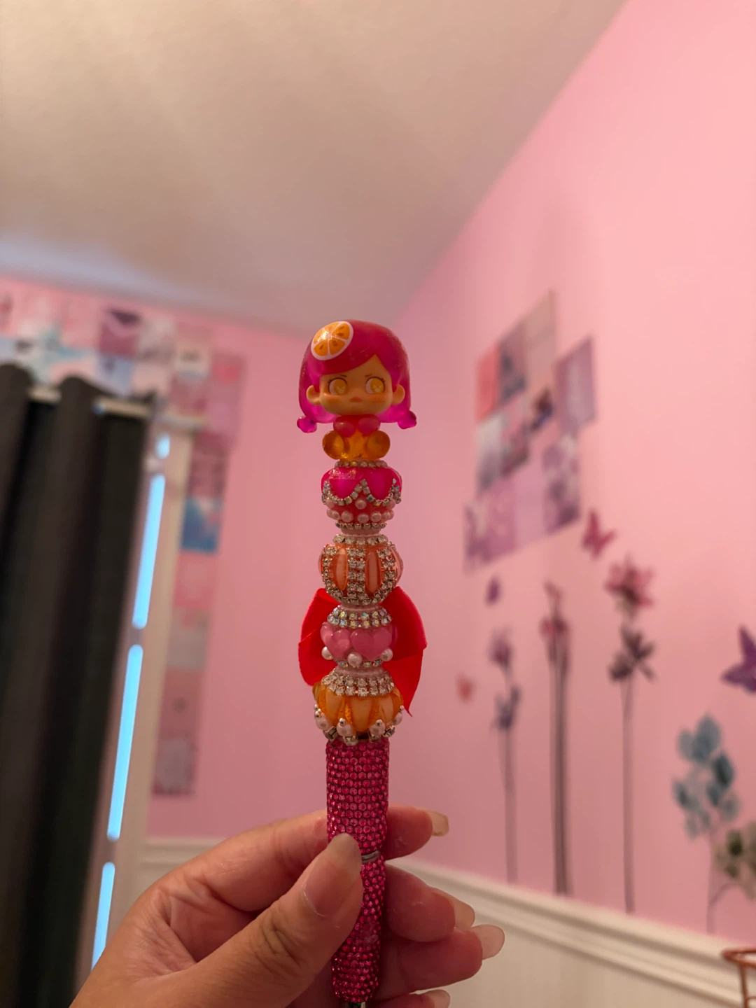 Fruit girl handmade Beaded Pen with Charms