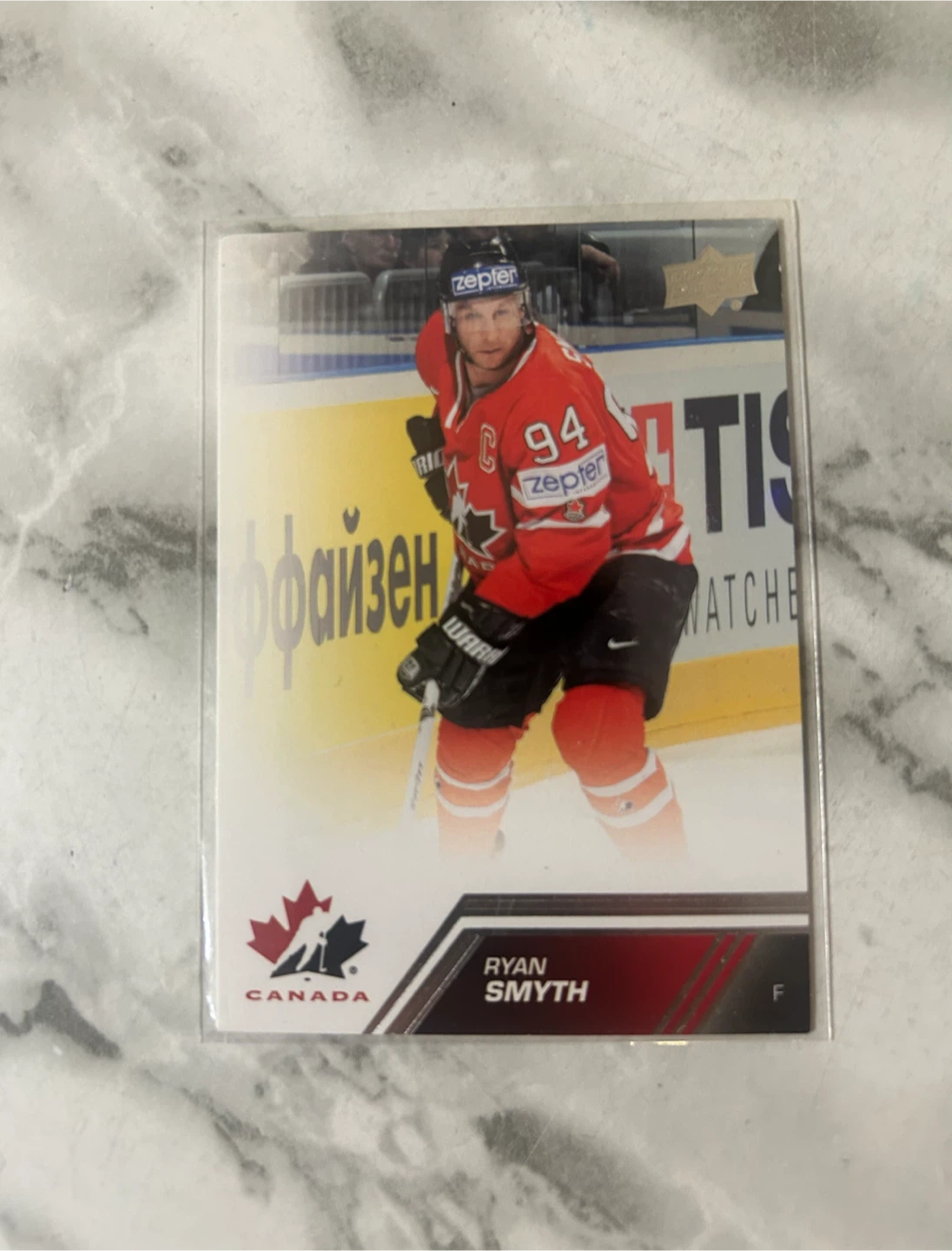 2013 Upper Deck Ryan Smyth Team Canada Hockey Card