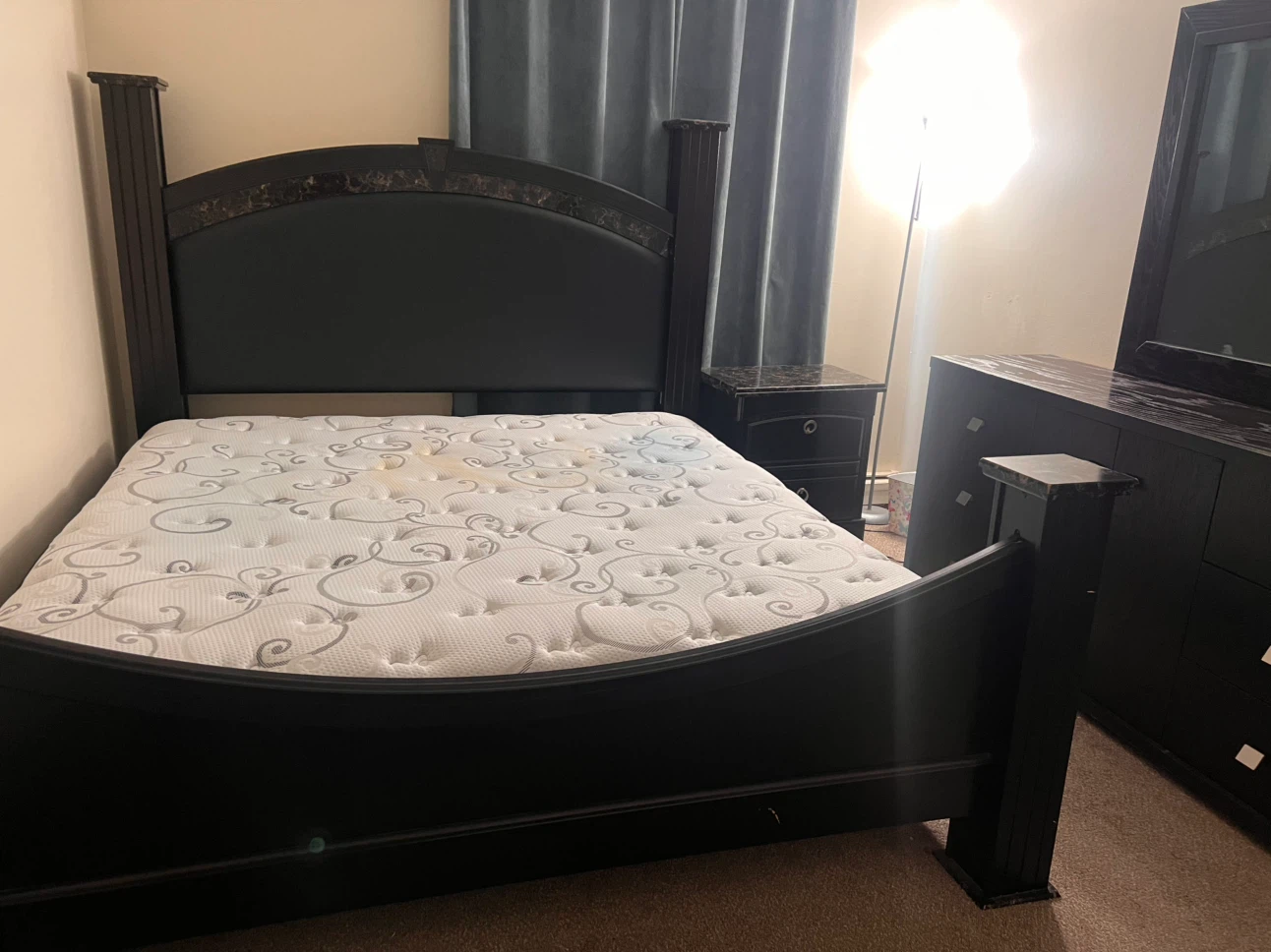 Black king Size Bedroom set - photo 4