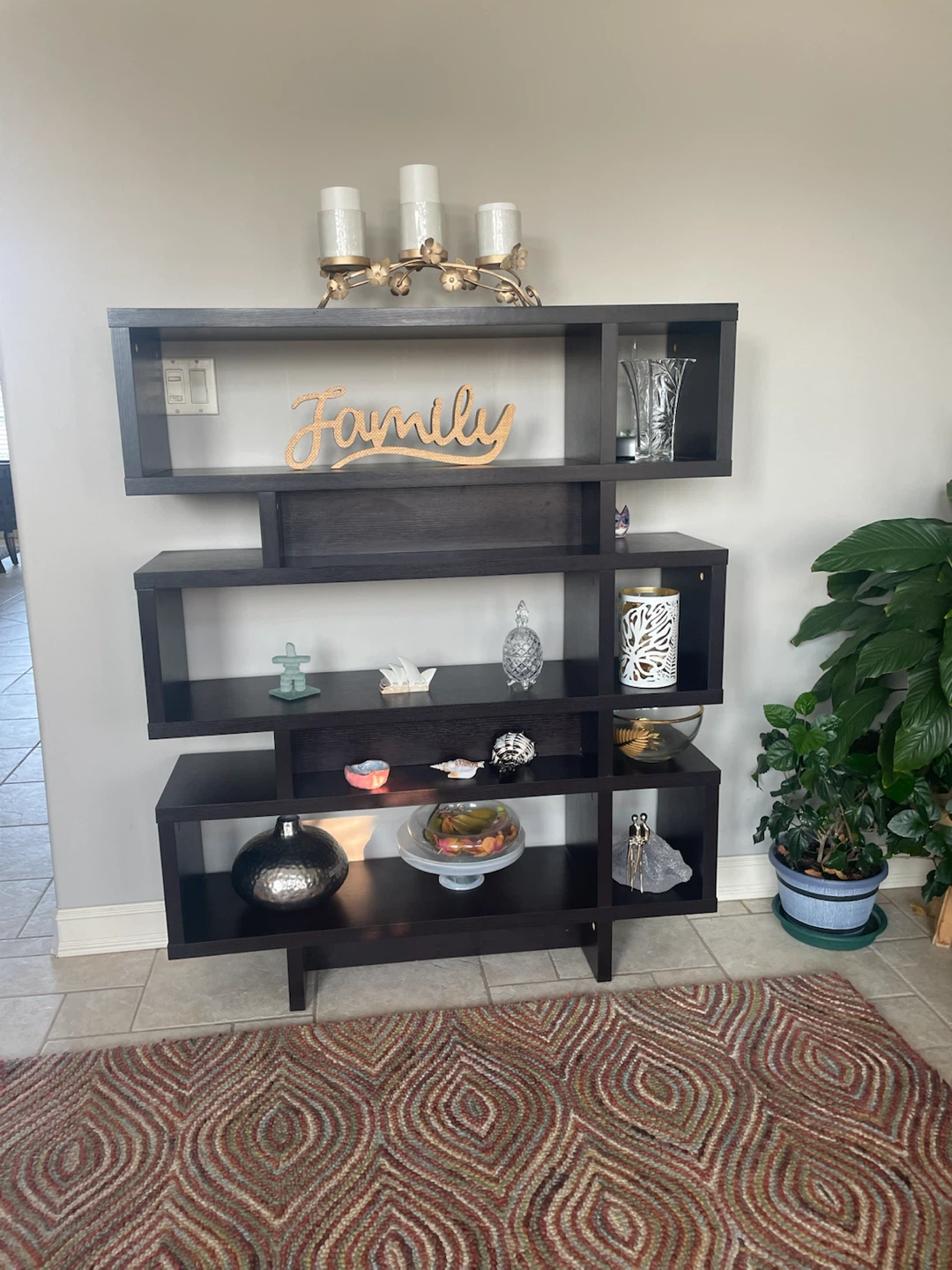 Dark Wood Modern Bookshelf - photo 2