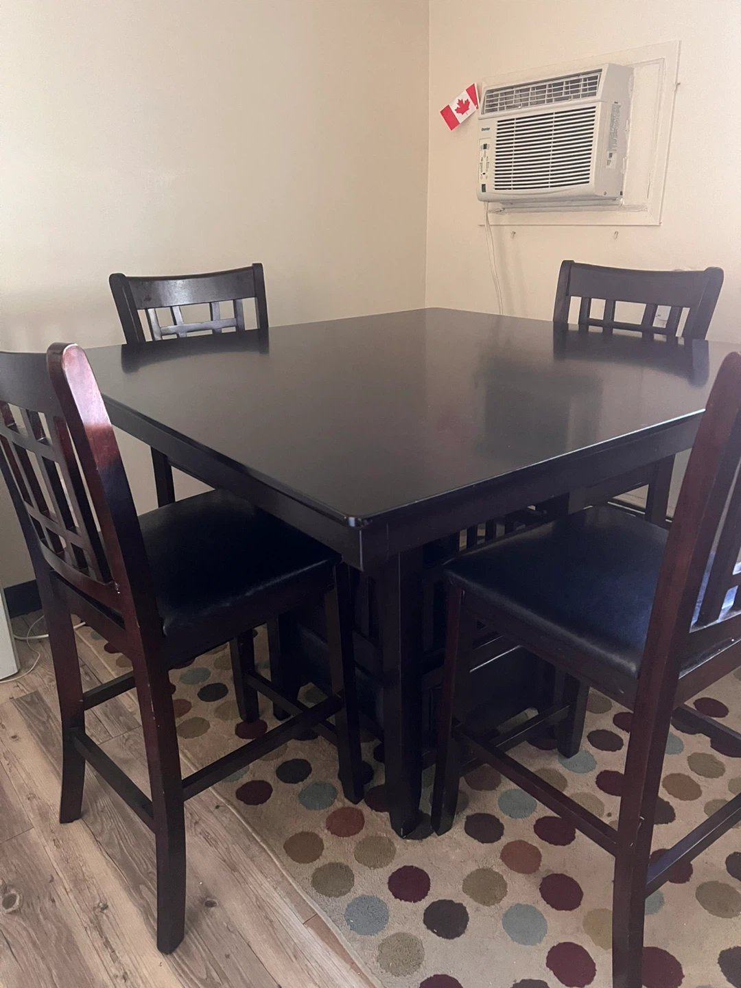 Dark Wood Counter Height dinning  Table and Chairs Set - photo 2