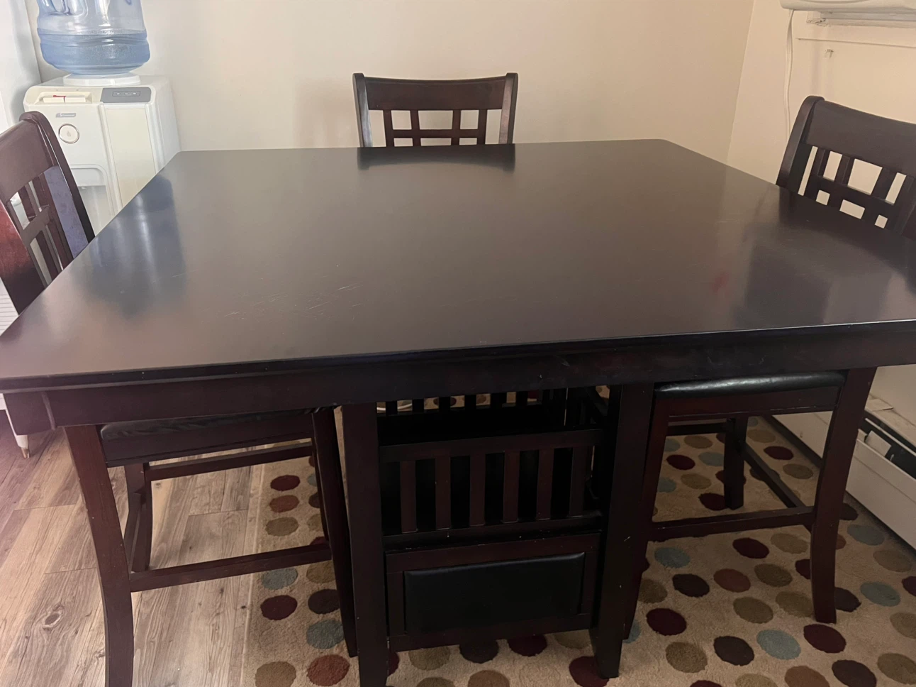 Dark Wood Counter Height dinning  Table and Chairs Set - photo 5