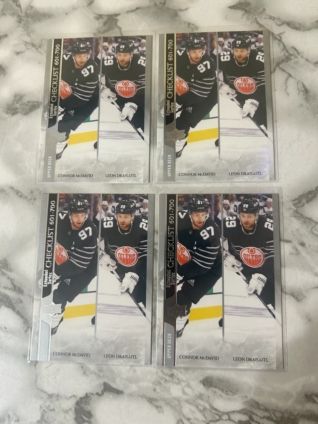 Upper Deck Connor McDavid & Leon Draisaitl Hockey Cards