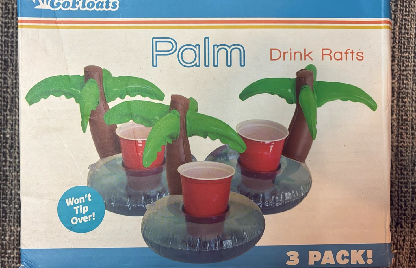New 6 GoFloats Palm Drink Rafts - photo 2