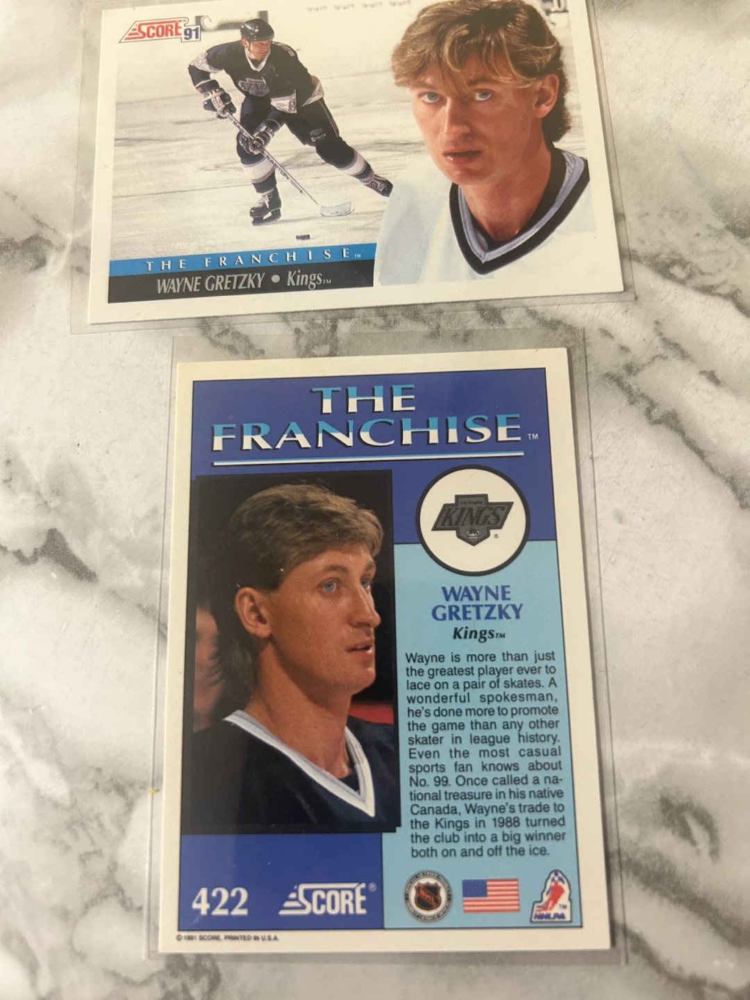 Score 91 The Franchise Wayne Gretzky Hockey Card - photo 2