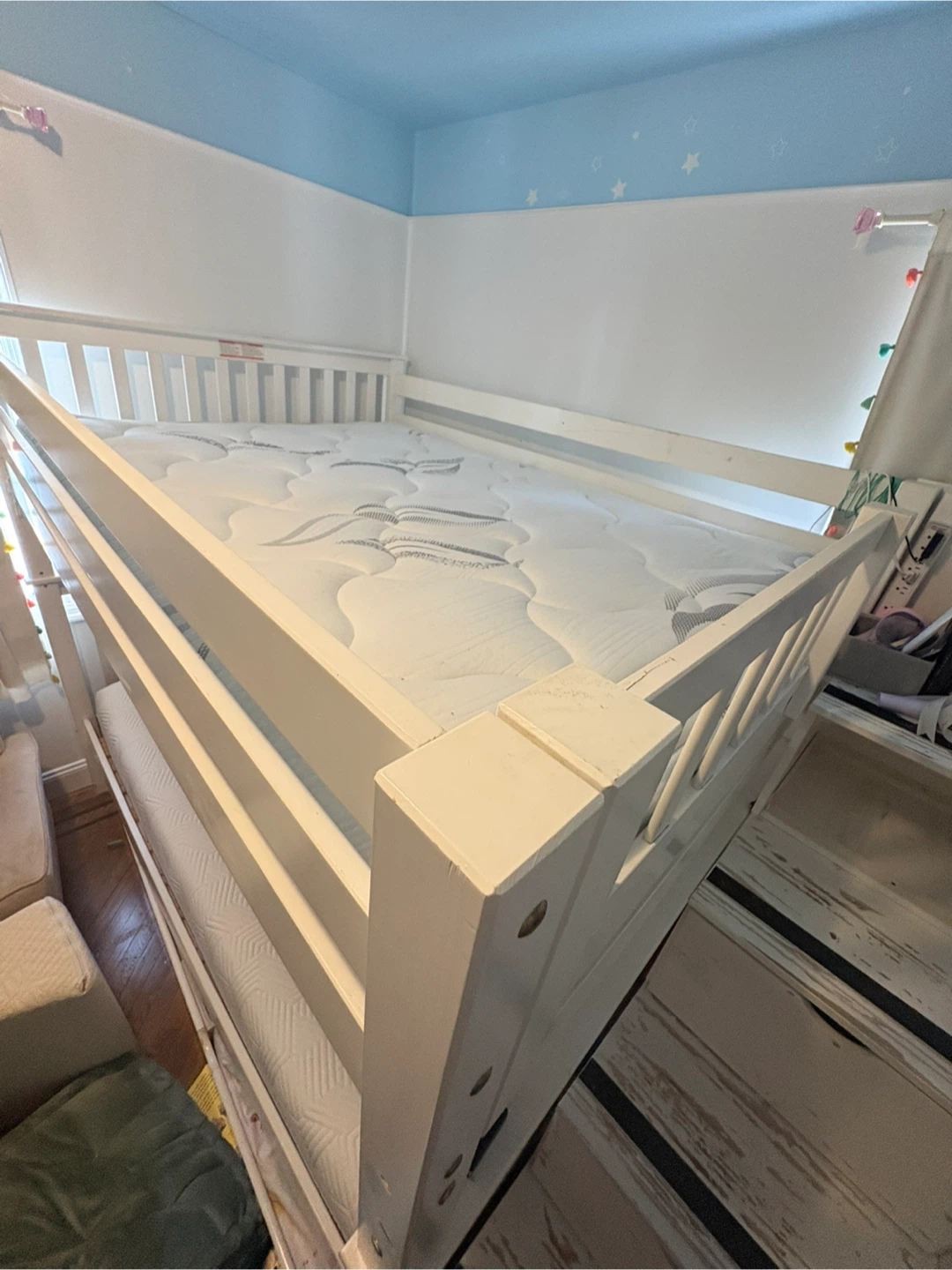 FULL bed over FULL bunk bed with trundle - 3 mattresses - photo 5