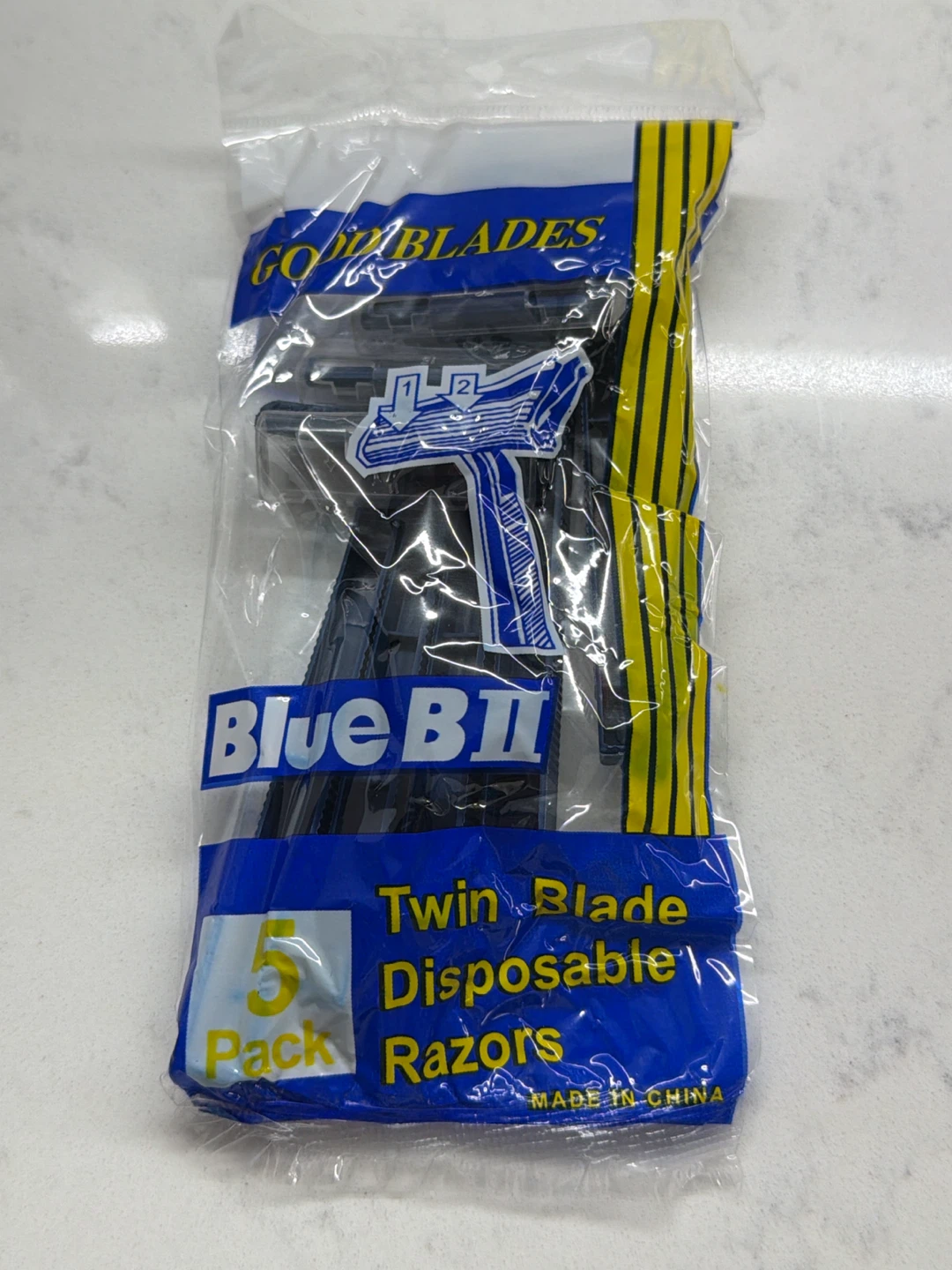 Good Blades Blue BII Twin Blade Disposable Razors - 5 Pack