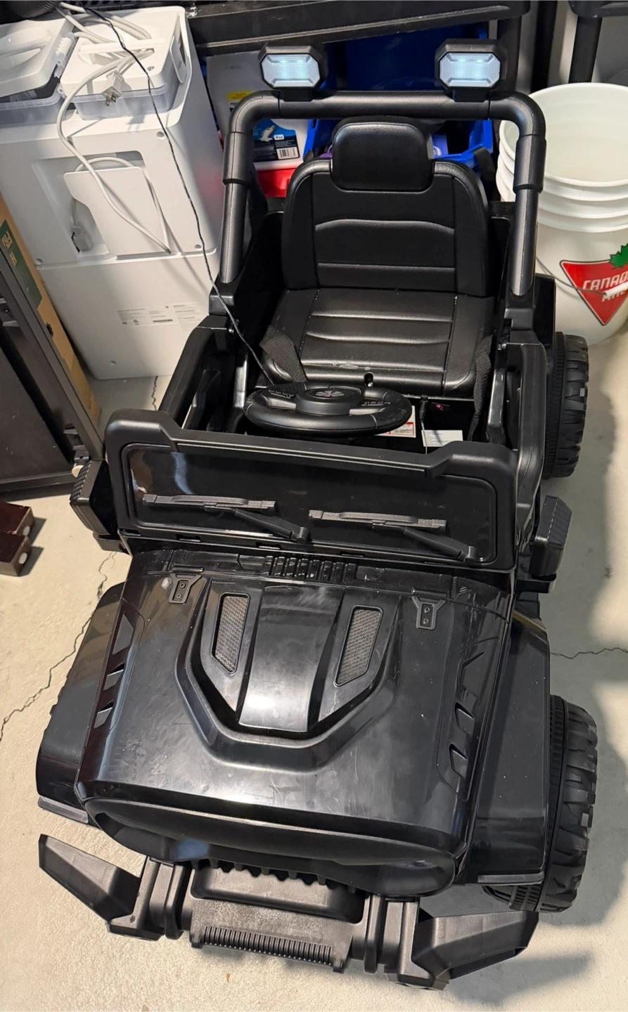 Black Ride-On Jeep