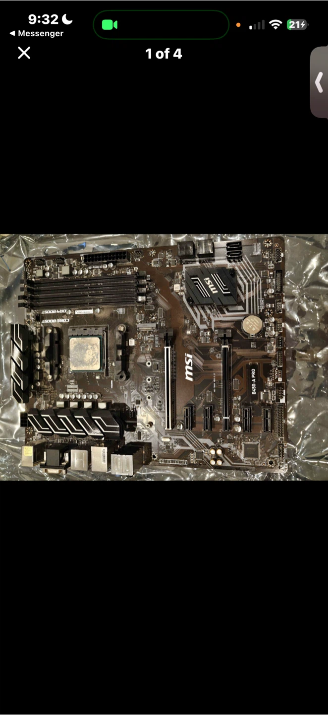 MSI B450-A PRO + CPu