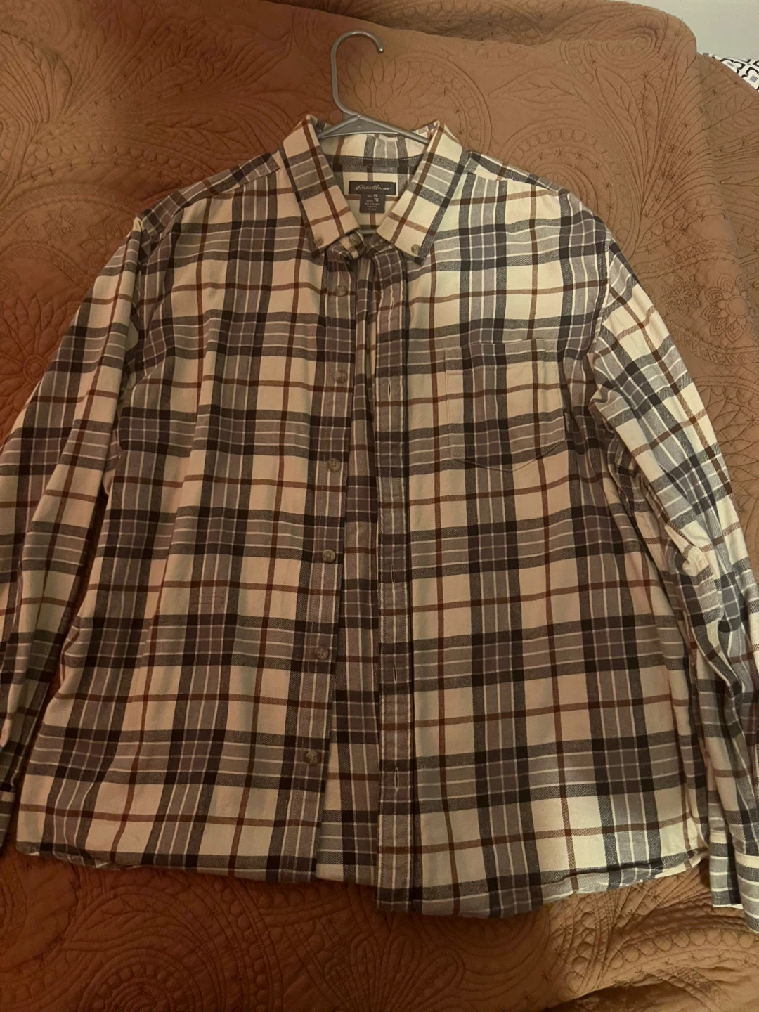 Eddie Bauer Plaid Button-Up Shirt - XL