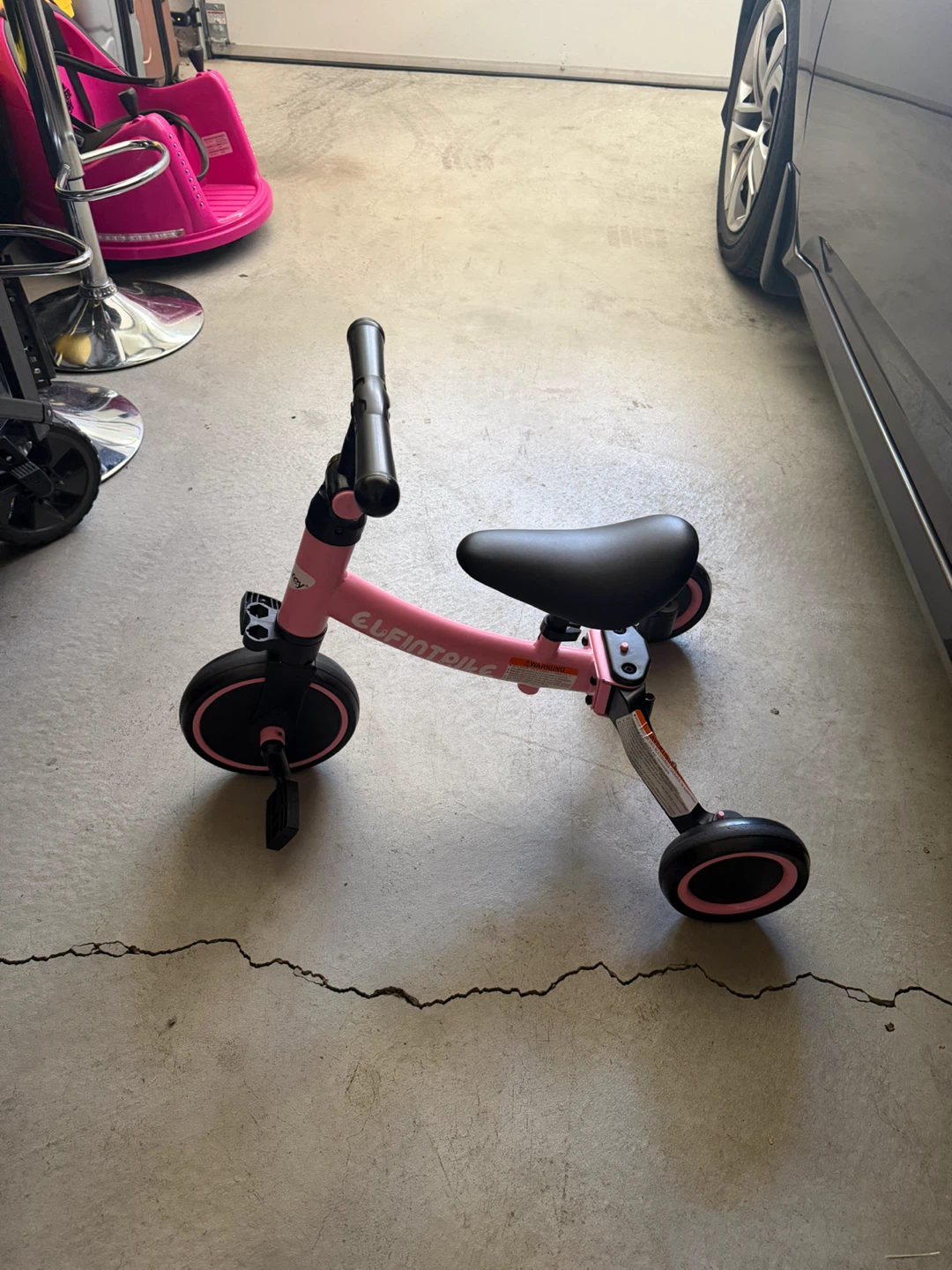 Pink BESREY Toddler Tricycle Balance Bike
