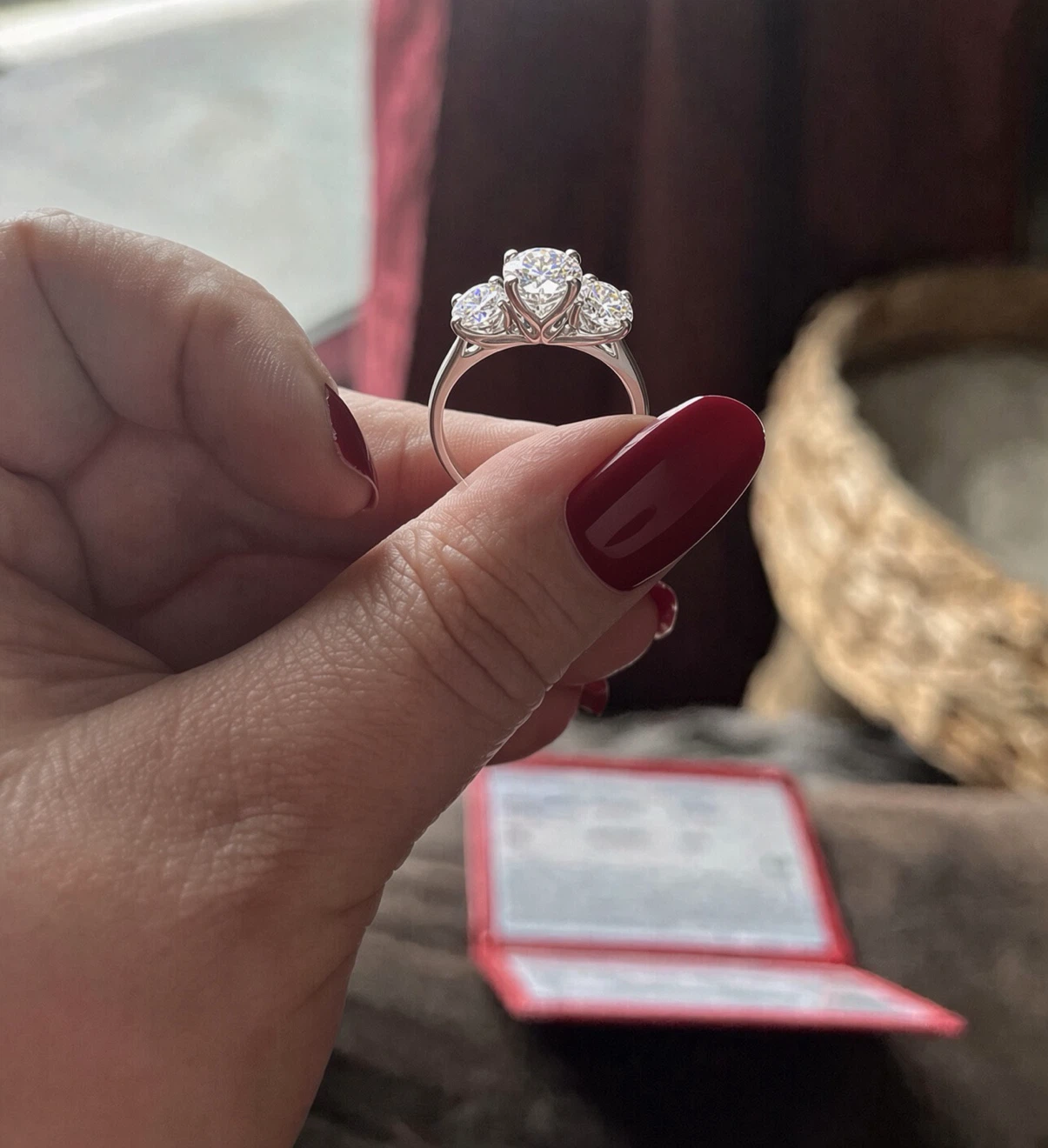 Certified Canadian Diamond Engagement Ring 14K White Gold.
