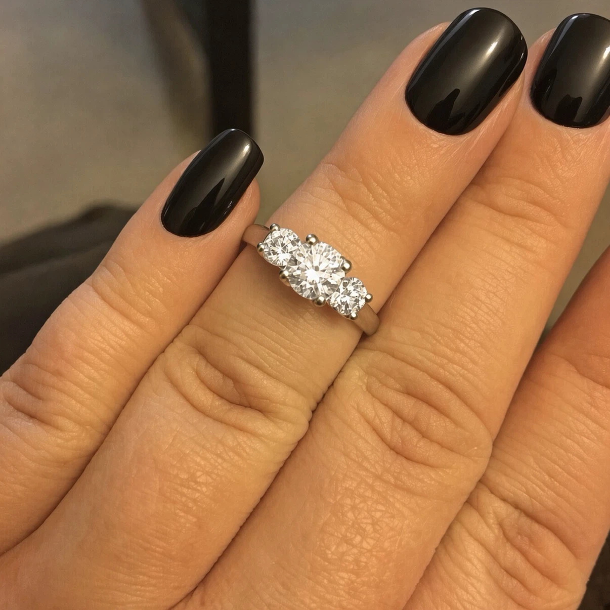 Certified Canadian Diamond Engagement Ring 14K White Gold. - photo 3