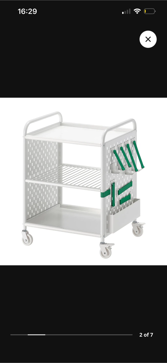 IKEA BRÄNNBOLL Shelf Unit on Casters - White