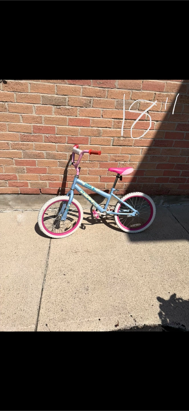 Kids Stylish Bike - 18 inch white wheels