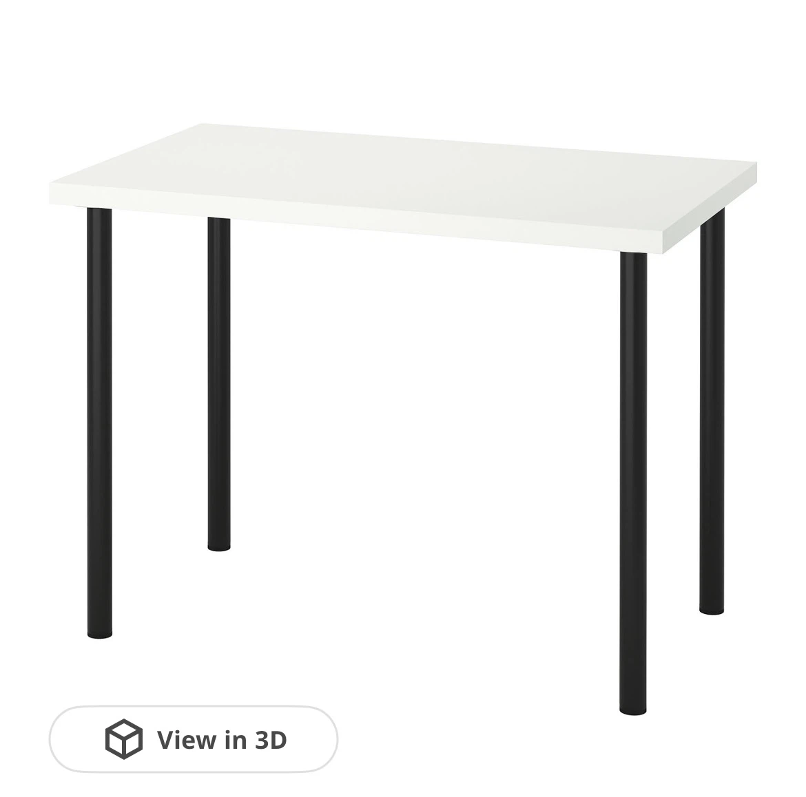 IKEA LINNMON / ADILS Table - White/Black