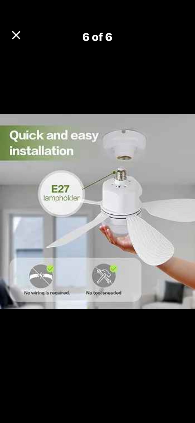 White 4 Blade Ceiling Fan with Remote Control